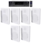 Technical Pro 6-ZONE AMPLIFIER+6) White Slim Wall Speakers 4 Restaurant/bar/cafe New. Price: $484.80.