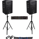 (2) Jbl Pro JRX215 15" 2000W 8 Ohm Pa/dj Speakers+crown Amplifier+stands+cables New. Price: $1426.98.