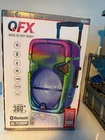 New Qfx 15" Bluetooth Rechargeable Speaker TMS-1560 Open. Price: $118.75.
