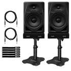 Pioneer Dj DM-50D-BT-W 5" Black Bluetooth Studio Monitor Speakers Desk Stands New. Price: $327.40.