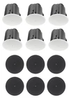 6 Jbl Control 418C/T 8" Commercial 70V/8OHM Ceiling Speakers+round Black Grilles New. Price: $1902.96.