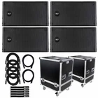Rcf Hdl 10-A Active Powered Line Array Dj Speakers 4 Pack With Fight Cases Used. Price: $8821.40.