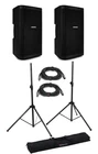 Samson RS110A 300W 10" Powered Speaker Pair Stand Bundle New. Price: $629.00.
