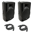(2) Harmony Audio HA-C15A Pro Dj 15" Powered 1000W Pa Speaker & Xlr Cable New. Price: $439.95.