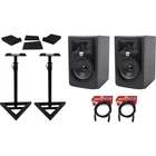 (2) Jbl 305P Mkii 5" Powered Studio Reference Monitors+stands+pads+xlr Cables New. Price: $358.80.