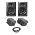 Pioneer DM-40D 21W 4" Two-way Active Monitor (pair, Black) W/cables & Pads New. Price: $209.99.