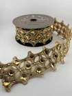 D. Stevens Jeweled Gold Faceted Diamond-shape Ribbon DS18-2669 2.5 Yds New. Price: $66.99.