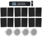 6-ZONE AMPLIFIER+12) Black WALL+4) Jbl Ceiling Speakers For Restaurant/bar/cafe New. Price: $749.90.