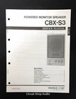 Original Yamaha CBX-S3 Powered Monitor Speaker Service Manual Unspecified. Price: $12.95.
