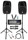 Rockville RPG2X15 Karaoke Bundle 1200W Complete Pa System, Dual 15" Black New. Price: $763.30.