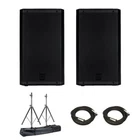 2X Rcf ART-915A Powered Speakers + Stands & Xlr Cables New. Price: $1997.99.