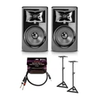 Jbl 308P Mkii Powered 8" Two-way Studio Monitor With Stands Cable Open. Price: $739.00.
