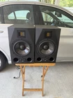 Pair Of Adam Audio A8X Powered Studio Monitor Speakers With Cords Used. Price: $995.00.