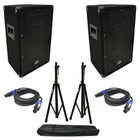 (2) Harmony Audio HA-V10P Dj 10" Passive 300W Speaker Speakon Cables & Stands New. Price: $245.99.