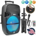 Pyle 15'' Portable Wireless Bt Speaker System W/led Light, And Wheels PPHP1548B New. Price: $189.99.