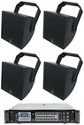 (4) Jbl AWC129-BK Indoor/outdoor 70V Black Surface Mount Commercial Speakers+amp New. Price: $3509.00.