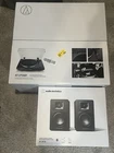 Audio-technica AT-LP3XBT Turntable & AT-SP3X Speakers Black New Sealed Bluetooth. Price: $529.99.