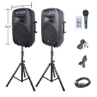 Proreck Party Speaker System 2000W 15" Powered Dj Bluetooth/usb/sd/led New. Price: $359.99.