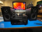 Denon Bookshelf Stereo RCD-M38, Bundle With Speakers And Remote, All Cables Used. Price: $239.99.