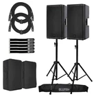 Rcf Art 935-A 15" Digital Active Powered Speakers Pair Covers & Stands Used. Price: $2948.40.