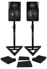 (2) Rockville APM6D V2 6.5" Powered Studio Monitor Speakers Usb/bluetooth+stands New. Price: $253.95.