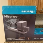 Hisense 5.1 Channel Soundbar With Wireless Subwoofer AX5100G - Black Used. Price: $184.95.