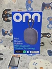 Groove Onn Mini Rugged Speaker Bluetooth Wireless IPX5 Grey Brand New. Price: $17.95.