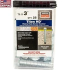 Heavy-duty Concrete Screw Anchor 1/2 Inch Hex Washer Zinc Plated Titen Hd 3 New. Price: $69.71.