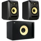 Krk V8 S4 8-INCH Powered Studio Monitor Pair With S12.4 12-INCH New. Price: $2517.00.