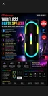Ridgeway QS-8815 8" Portable Bluetooth Party Speaker Tws Fm Led Usb/aux Black New. Price: $135.00.