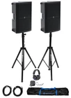Dj Package W/ (2) Mackie THUMP215 15" 1400W Powered Speakers+stands+headphones New. Price: $719.00.
