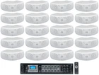 Rockville RCS650-6 650W Zone Commercial AMPLIFIER+(20) White Dual 4" Speakers New. Price: $1853.95.