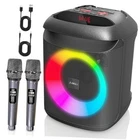 Aimax Karaoke Machine With Bluetooth And Two Wireless Microphones, Portable. Price: $80.98.