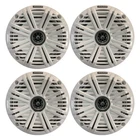 Kicker 6.5" 195 Watt Max Marine Boat Speakers (qty 4) W/ White Salt Water Grille Excellent. Price: $204.49.