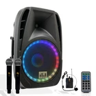 Musysic MU-U15PA 15" Speaker Bluetooth Uhf Wireless Mics Led 2000W Power New. Price: $324.99.
