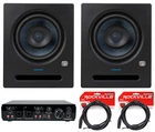 (2) Presonus Eris Pro Powered 8" Studio Monitors Speakers + 2X2 Usb Interface New. Price: $685.83.
