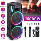 Dual 15'' Subwoofer Portable Bluetooth Speaker Fm Heavy Bass Sound Karaoke W/mic New. Price: $219.99.