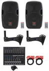 (2) Rockville BPA8 8" Powered 300W Speakers W/bluetooth For Restaurant/bar/cafe New. Price: $430.70.