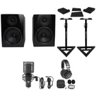 (2) Rockville APM6B 6.5" Powered Usb Studio Monitors+stands+pads+mic+headphones New. Price: $338.90.