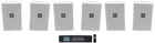 (6) Jbl Control 23-1 White 3" Indoor/outdoor 70V Commercial Wall Speakers + Amp New. Price: $999.80.