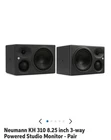 2X Neumann Kh 310 Active Speaker Powered Studio Monitor (left & Right Pair) New. Price: $3999.00.