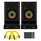 Krk Rokit RP7 G5 7" Studio Monitors 2-PACK With Yellow Xlr Cables New. Price: $478.40.