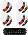 Herdio 8" High Power Bluetooth Ceiling Speakers - 4 Pack, Total 800W, Surround New. Price: $237.53.