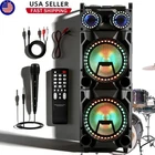 Dual 12" Party Speaker Bluetooth Tws Fm Usb/tf/aux W/ Mic & Remote Led Lights New. Price: $253.58.