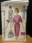 1960S Vtg Simplicity Sewing Pattern S:18 B:38 Dress Self-tie Sash Hat Bag Comple Used. Price: $19.99.