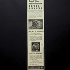 Oxford Permag Inch Electro Dynamic Permanent Magnet Speaker 1938 Vtg Print Ad Used. Price: $8.99.
