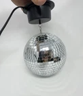 Radio Shack 8 Inch Mirrored Disco Ball With Motor Power Source Spins Slowly Used. Price: $40.00.