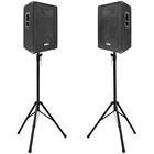 Seismic Audio 15" Speaker Pair With Tripod Stands Package FL-15P-PKG1 New. Price: $539.99.