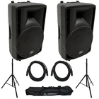 Harmony HA-C10A 10" Powered Speakers Pair + Stands & 15' Xlr Cables Combo New. Price: $275.99.