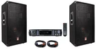 (2) Rockville RSG12.4 3-WAY 1000W Dj Pa Speakers+bluetooth Amplifier+cables New. Price: $469.75.